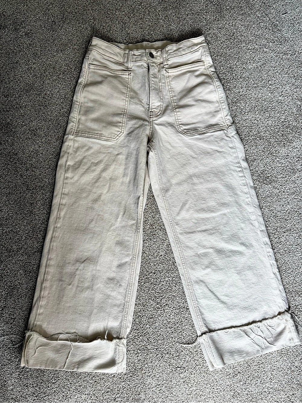 GAP High Rise Stride Ankle White Waist 27 (4R)